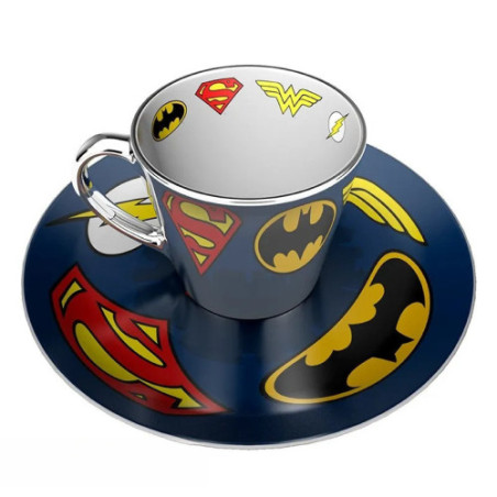 DC COMICS - Tasse à café miroir et soucoupe - Logo