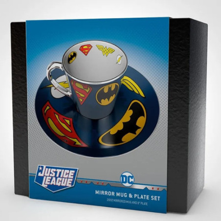 DC COMICS - Tasse à café miroir et soucoupe - Logo