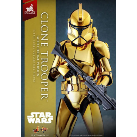 Star Wars figurine 1/6 Clone Trooper (Gold Chrome Version) Exclusive 30 cm