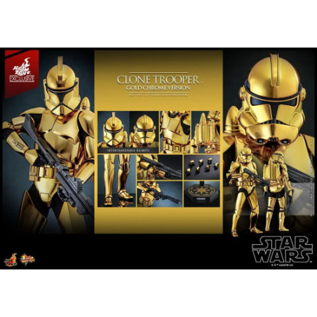 Star Wars figurine 1/6 Clone Trooper (Gold Chrome Version) Exclusive 30 cm