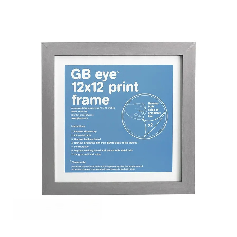 GBEYE - Cadre MDF Argent - 30,5 x 30,5 cm