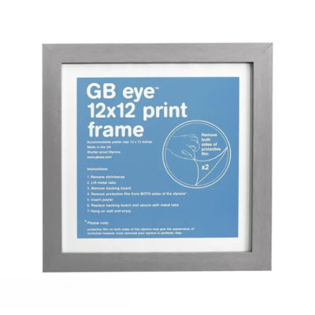 GBEYE - Cadre MDF Argent - 30,5 x 30,5 cm