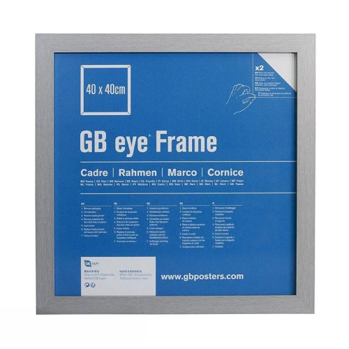 GBEYE - Cadre MDF Argent - 40 x 40 cm