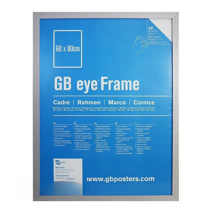 GBEYE - Cadre MDF Argent - 60 x 80 cm