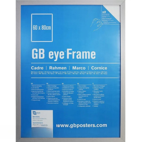 GBEYE - Cadre MDF Argent - 60 x 80 cm