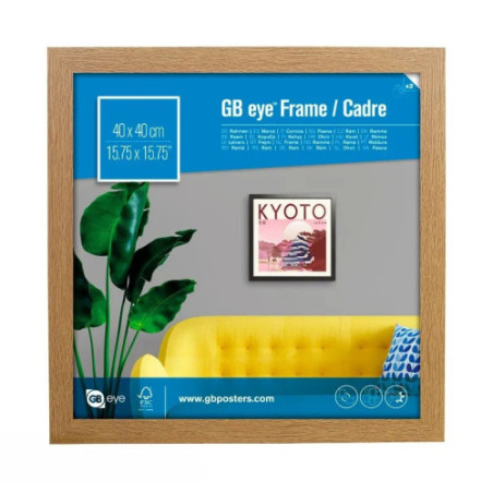 GBEYE - Cadre MDF Chêne - 40 x 40 cm
