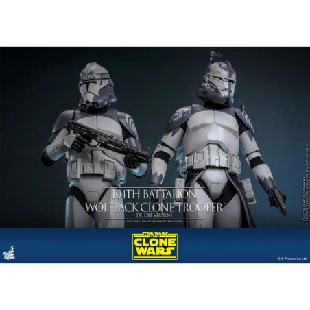 Star Wars The Clone Wars figurine 1/6 104th Battalion Wolfpack Clone Trooper Deluxe Version 30 cm