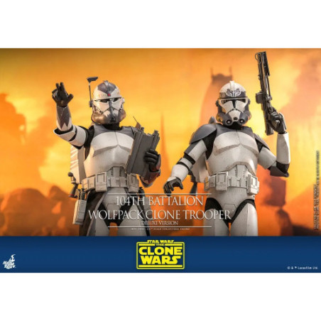 Star Wars The Clone Wars figurine 1/6 104th Battalion Wolfpack Clone Trooper Deluxe Version 30 cm