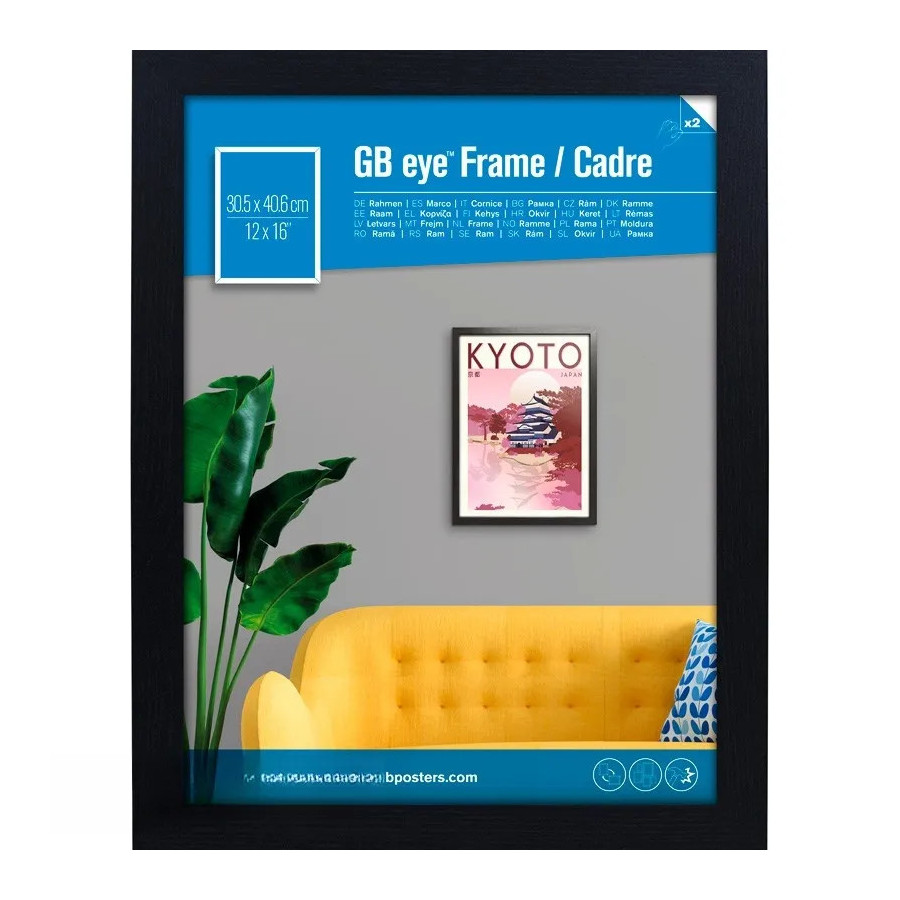 GBEYE - Cadre MDF Noir - 30 x 40 cm - PDC