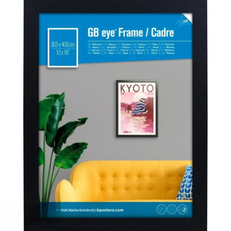 GBEYE - Cadre MDF Noir - 30 x 40 cm - PDC