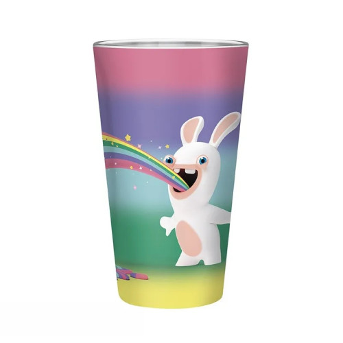 LAPINS CRETINS - Verre XXL - 400 ml - Arc en ciel - boîte