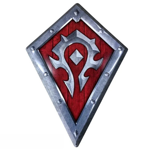 WORLD OF WARCRAFT - Plaque métal "Bouclier Horde" (25x35)