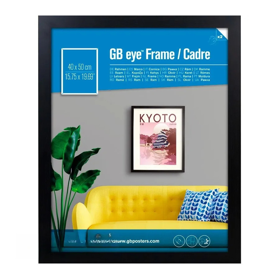 GBEYE - Cadre MDF Noir - Mini - 40 x 50 cm