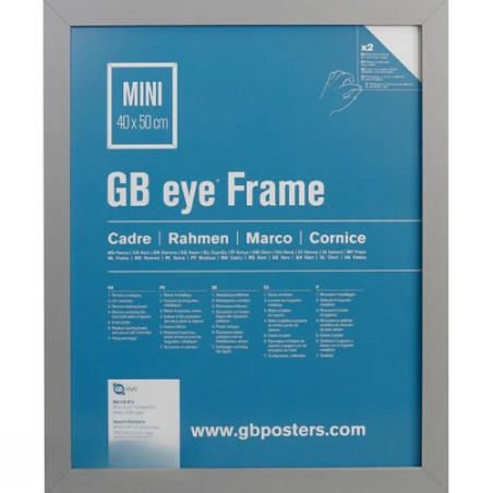 GBEYE - Cadre MDF Argent - Mini - 40 x 50 cm