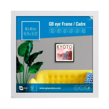 GBEYE - Cadre MDF Blanc - 40 x 40 cm