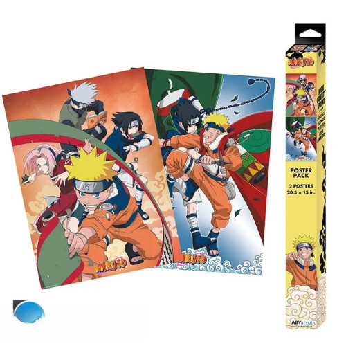 NARUTO - Set 2 Posters Chibi 52x38 - Equipe 7