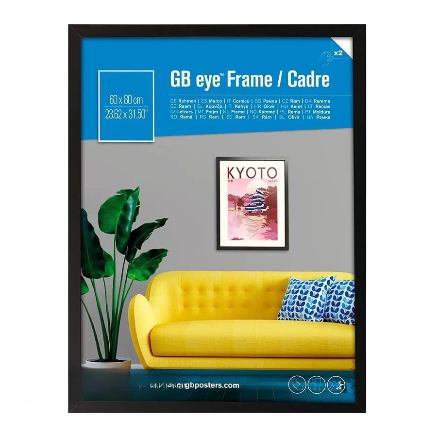 GBEYE - Cadre MDF Noir - 60 x 80 cm