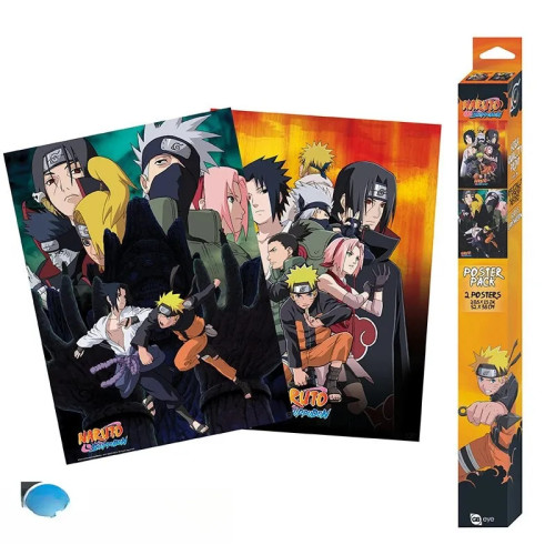 NARUTO SHIPPUDEN - Set 2 Posters Chibi 52x38 - Ninjas