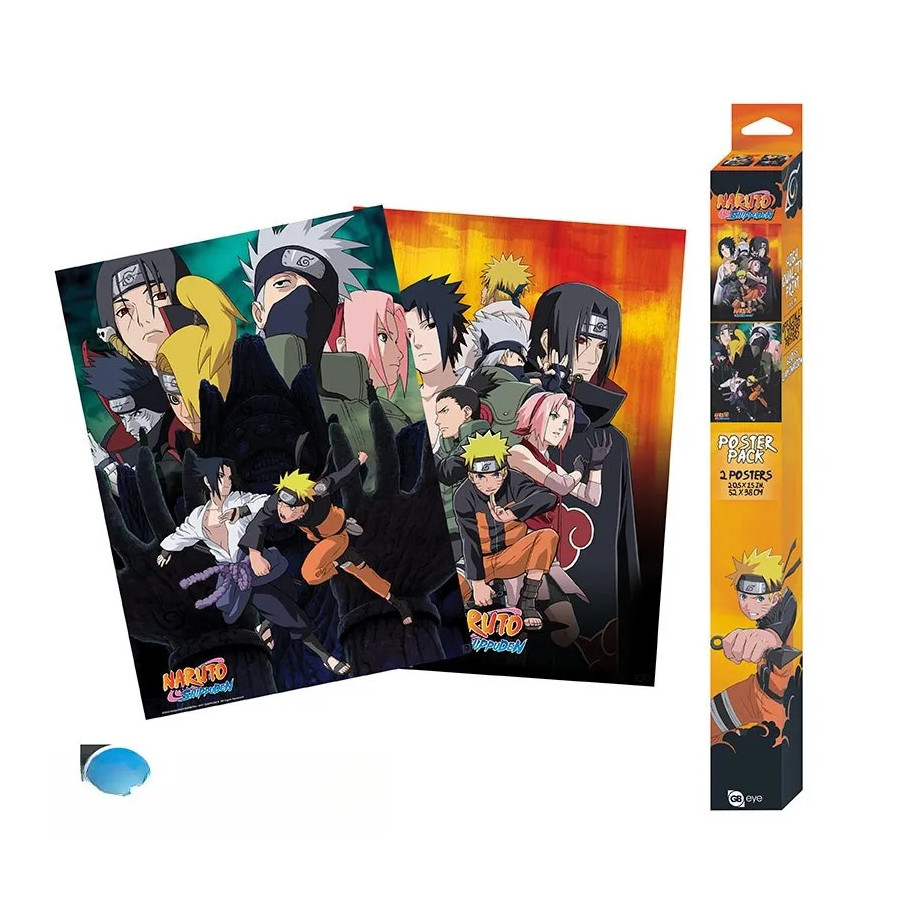 NARUTO SHIPPUDEN - Set 2 Posters Chibi 52x38 - Ninjas