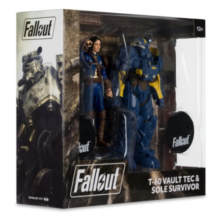 Fallout 4 pack 2 statuettes T-60 Vault Tec & Sole Survivor 18 cm