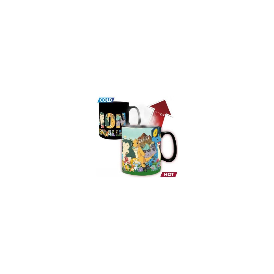 POKEMON - Mug Heat Change - 460 ml - "Attrapez-les tous" carton