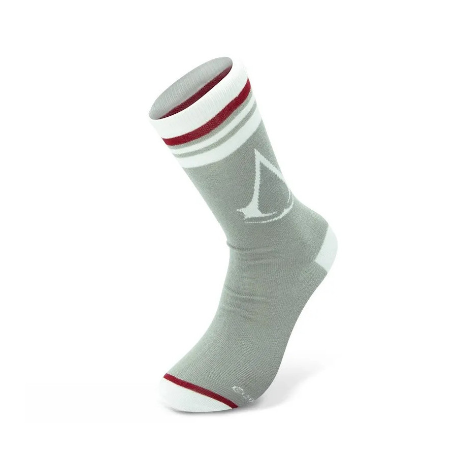 ASSASSIN'S CREED - Chaussettes- Grises - Blanches - "Crest"
