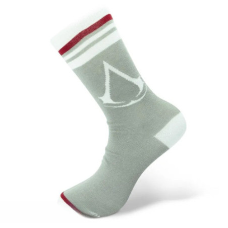 ASSASSIN'S CREED - Chaussettes- Grises - Blanches - "Crest"