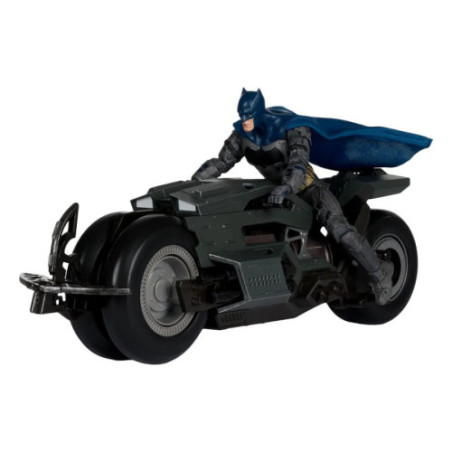The Flash DC Multiverse véhicule Batcycle with Batman