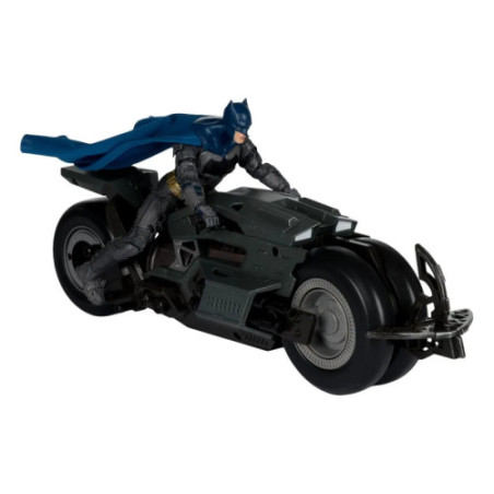 The Flash DC Multiverse véhicule Batcycle with Batman