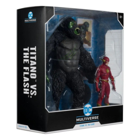 DC Multiverse pack 2 figurines Flash vs. Titano 18 cm
