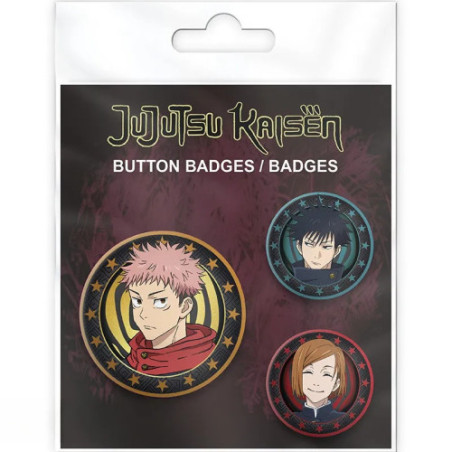 JUJUTSU KAISEN - Pack de Badges - Yuji, Megumi & Nobara