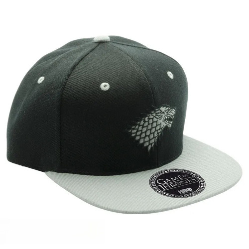GAME OF THRONES - Casquette snapback- Noir & Gris - "Stark"