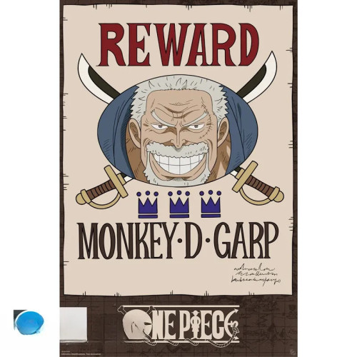 ONE PIECE - Poster Maxi 91,5x61 FSC MIX - Wanted Garp Cross Guild