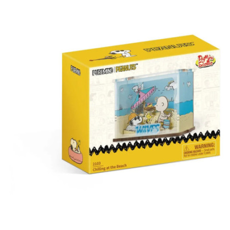 Peanuts Puremind Jeu de construction Mini Scene Chilling at the Beach