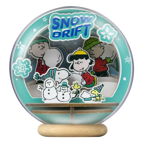 Peanuts Puremind maquette Wooden Theater Globe Snow Drift