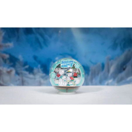 Peanuts Puremind maquette Wooden Theater Globe Snow Drift