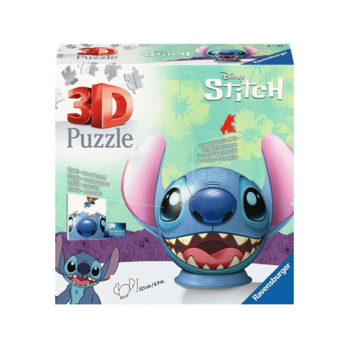 Lilo & Stitch puzzle 3D balle avec oreilles Stitch (77 pièces)