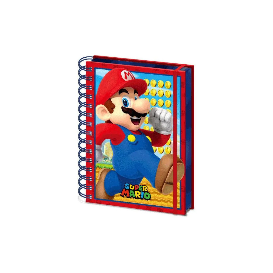 Super Mario cahier à spirale A5 Wiro 3D Mario