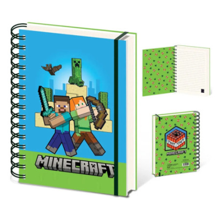 Minecraft cahier à spirale A5 Wiro