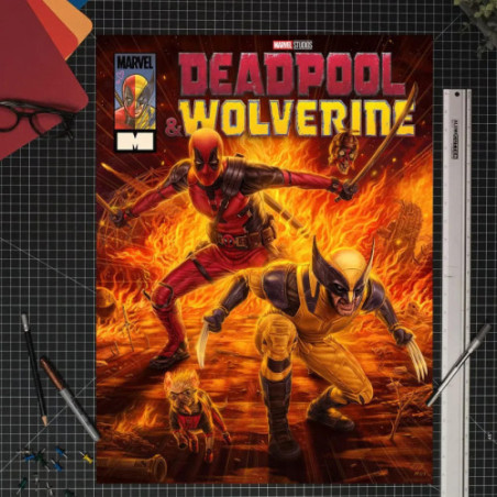 Marvel impression Art Print Deadpool & Wolverine 46 x 61 cm - non encadrée