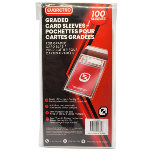 Evoretro Pack De 100 Sleeves Pour Carte Gradée PSA