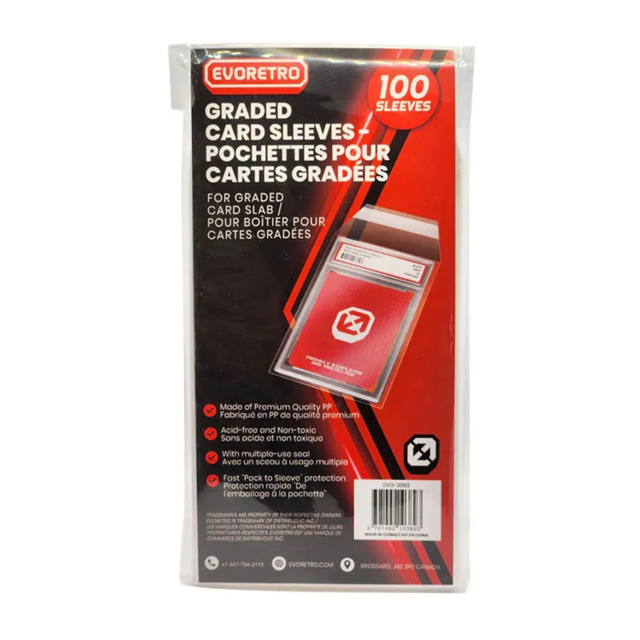 Evoretro Pack De 100 Sleeves Pour Carte Gradée PSA