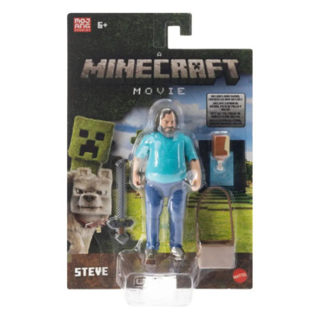 Minecraft, le film figurine Steve 10 cm