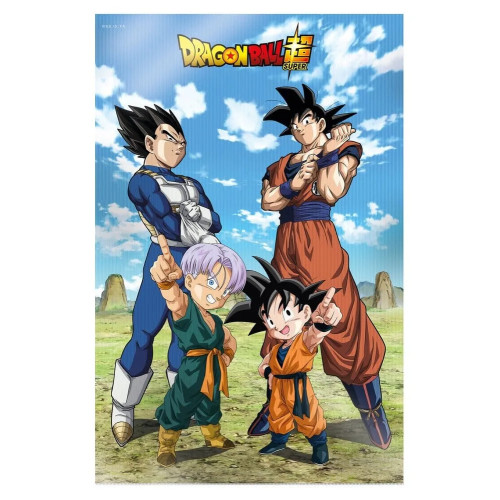 Dragon Ball Super 3D Affiche Battle of Gods Goku Vegeta Family 38 x 58 cm