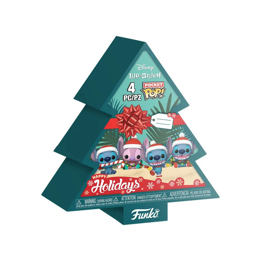Disney Pocket Pop Stitch Holiday 4Pack Tree Box