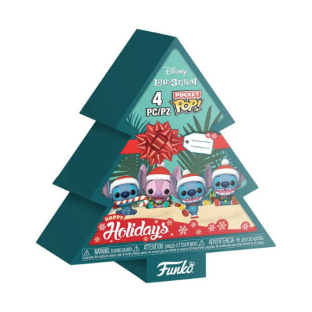 Disney Pocket Pop Stitch Holiday 4Pack Tree Box