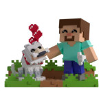 Minecraft Vinyl figurine Taming a Wolf 10 cm
