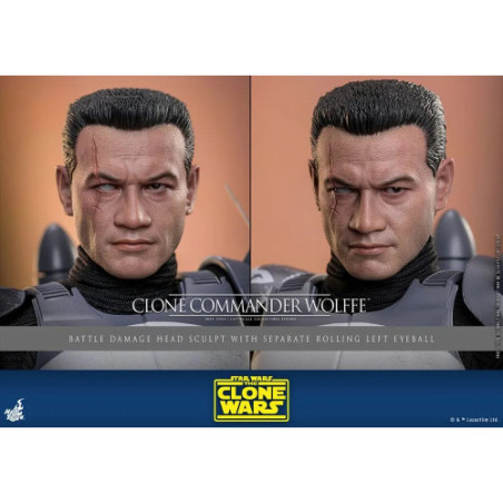 Star Wars: The Clone Wars figurine 1/6 Clone Commander Wolffe 30 cm