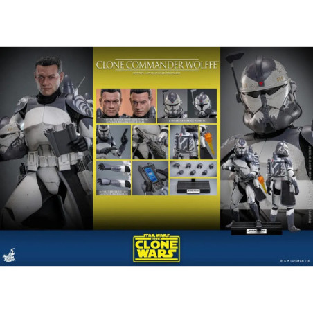 Star Wars: The Clone Wars figurine 1/6 Clone Commander Wolffe 30 cm