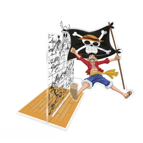 ONE PIECE - Acryl Serre-livres - Luffy et son drapeau